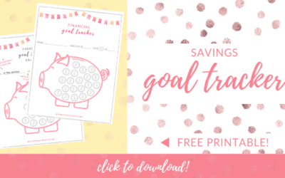 FREE Savings Goal Tracker | Piggy Bank Printable
