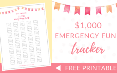 $1,000 Emergency Fund Tracker | FREE Printable (Dave Ramsey Inspired)